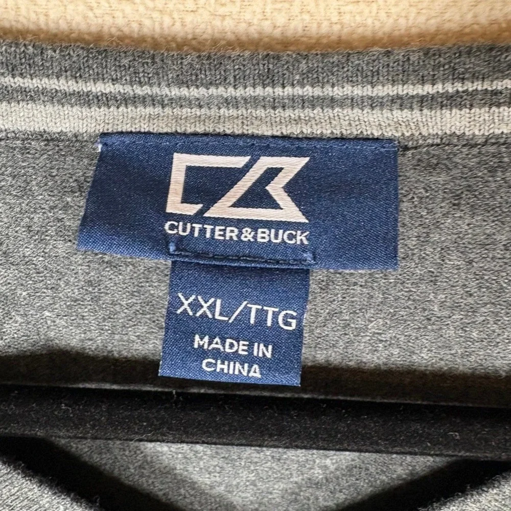 Cutter &‎ Buck 2018 US Open Shinnecock Hills V-Neck Sweater XXL Grey Golf Preppy